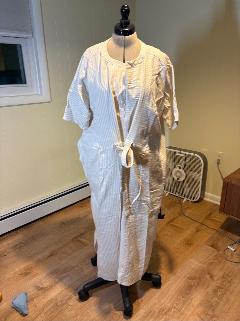 Oddbird Rüya Tunic - Cotton Guaze Ivory Stripe, Sz S/M NWT